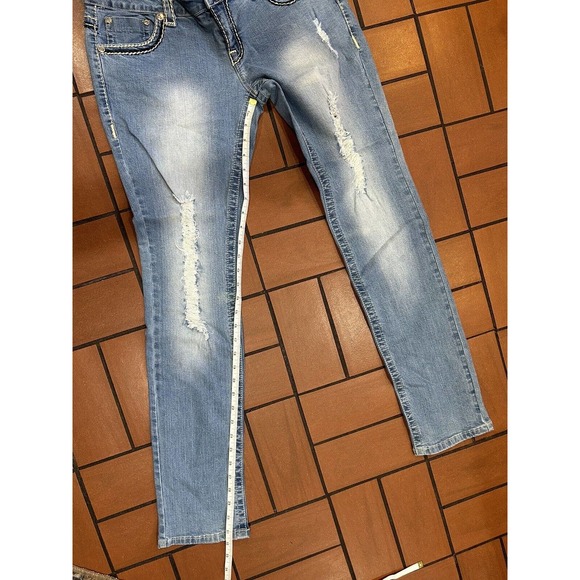 JC &JQ Distressed Straight Leg Jeans Size 13 NWT Y2K - Picture 7 of 11